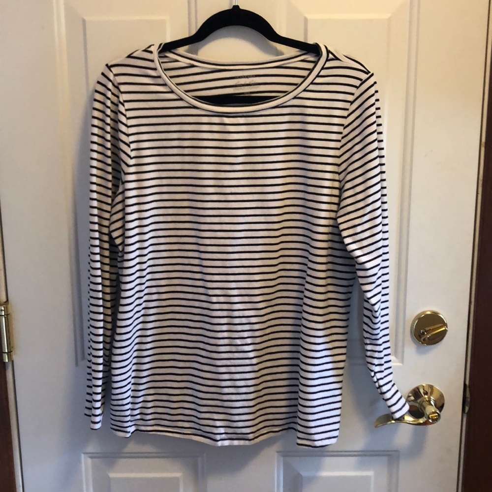 Lane Bryant Stretch Cotton Long-sleeved Top